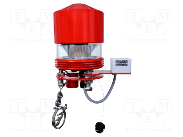 Signaller: obstruction light; flashing light; 209÷256VDC; 3.2kg