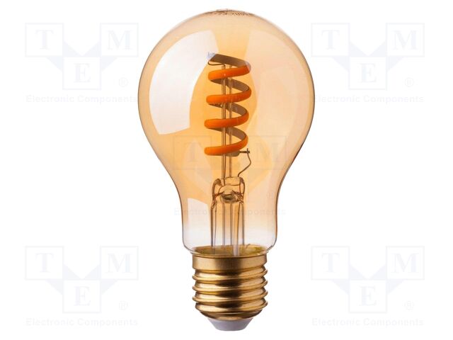 LED lamp; white warm; E27; 220÷240VAC; 400lm; P: 4W; 300°; 1800K