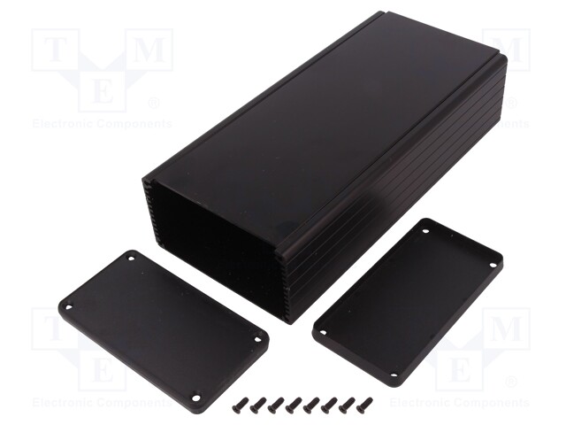 Enclosure: with panel; 1455; X: 103mm; Y: 220mm; Z: 53mm; aluminium