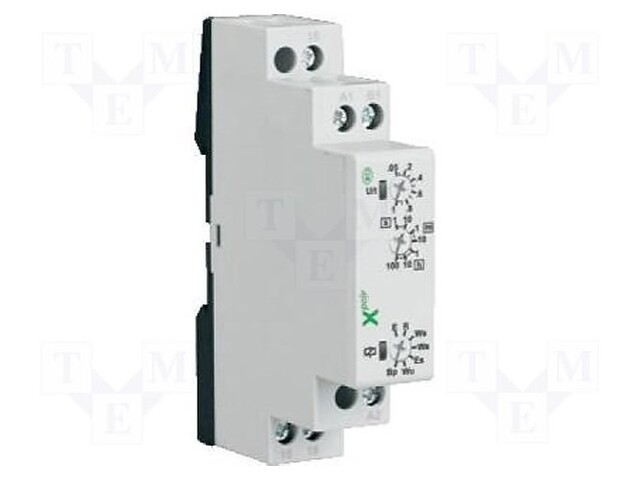 Timer; 0,05s÷100h; SPDT; 250VAC/8A; 24÷240VAC; 24÷240VDC; DIN; IP40