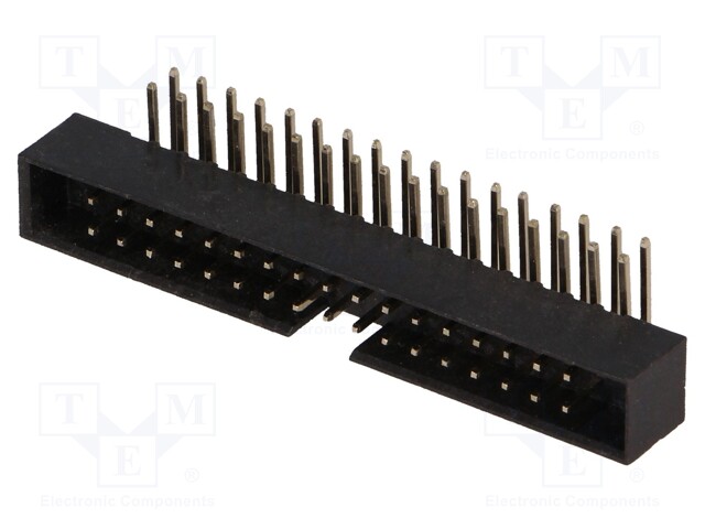 Socket; IDC; male; PIN: 34; angled 90°; THT; gold flash; 2mm