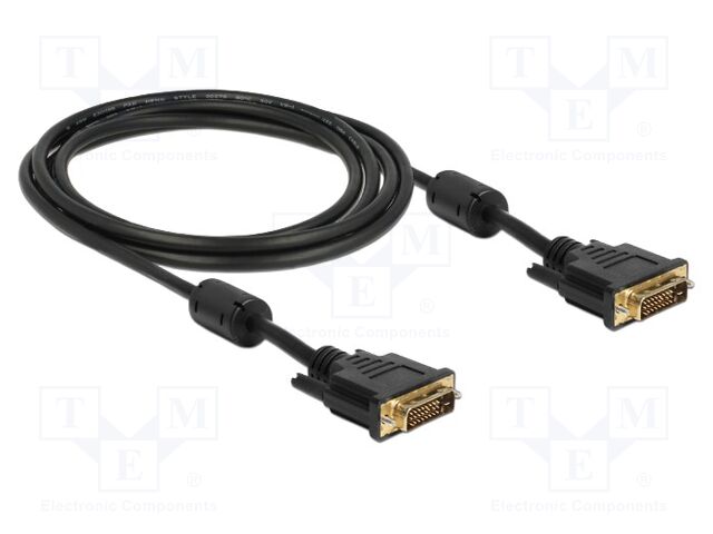 Cable; DVI-D (24+1) plug,both sides; dual link; QHD 1440p; 2m