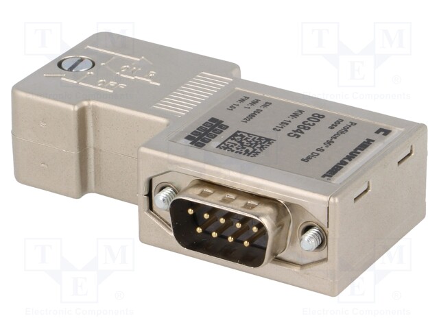 D-Sub; PIN: 9; solid wire,strand; with LED,Profibus; angled 90°