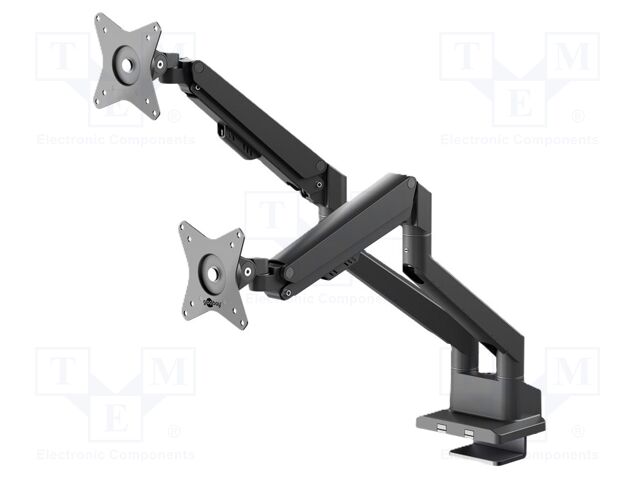 LCD/LED holder; black; 2-armig; 9kg; 75x75mm,100x100mm