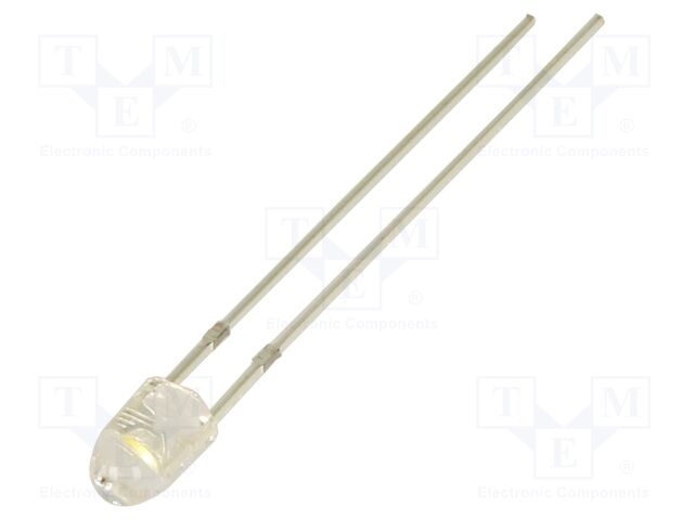 LED; white warm; 3mm; 8400mcd; 50°; Front: flat; 3000K; tower; THT