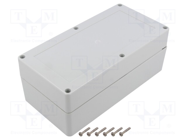 Enclosure: multipurpose; X: 100mm; Y: 200mm; Z: 75mm; ZP; light grey