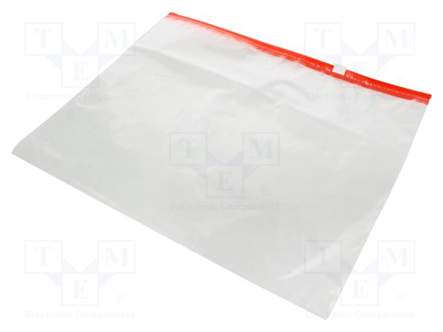 Slider bag; L: 280mm; Width: 350mm; Thick: 70um; transparent; 50pcs.