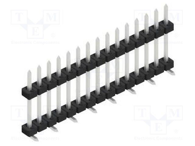 Connector: pin strips; pin header; male; PIN: 15; 2mm; SMT; 1x15