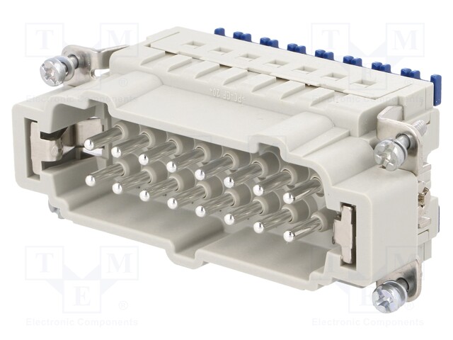 Connector: rectangular; male; Han ES Press; PIN: 16; 16+PE; 16A