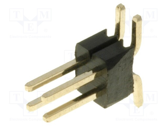 Pin header; pin strips; male; PIN: 4; vertical; 1.27mm; SMT; 2x2