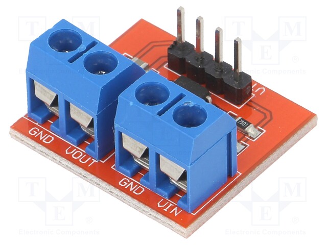 Sensor: current; 22x21x7mm; 3.3÷5VDC; I DC: 0÷3A