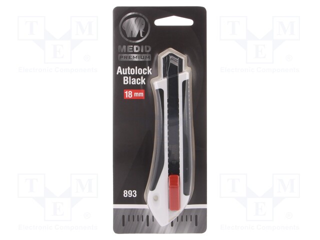 Knife; Features: locked blade; 18mm; Handle material: bimetal