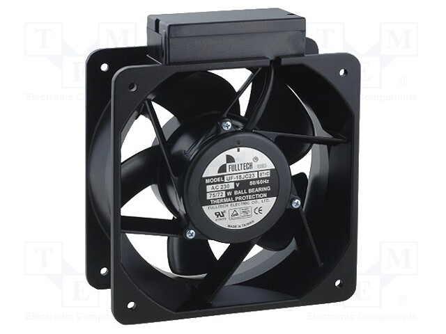 Fan: AC; axial; 230VAC; 180x180x90mm; 663m3/h; 54dBA; ball bearing