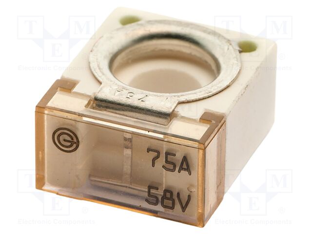 Fuse: fuse; 75A; 58VDC; ceramic,automotive; 20x23.5x11.8mm