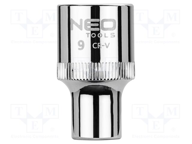 Socket; 6-angles,socket spanner; HEX 9mm; 1/2"