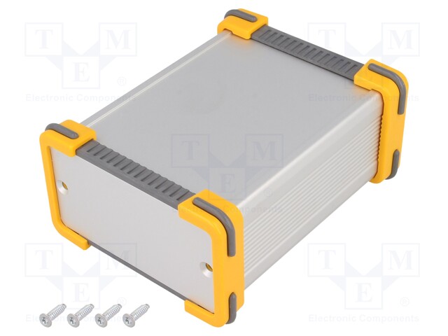 Enclosure: with panel; FR; X: 91mm; Y: 100mm; Z: 53.5mm; aluminium