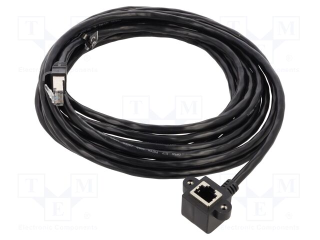 Extender Ethernet; F/UTP; Cat: 6; 5m; PVC; black; 26AWG; screw