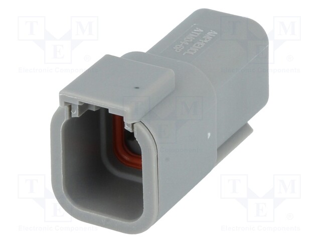 Connector: wire-wire; ATM; plug; male; PIN: 6; IP67; Locking: latch