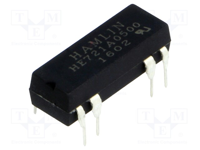 Relay: reed; SPST-NO; Ucoil: 5VDC; max.200VDC; Rcoil: 500Ω; 50mW; PCB