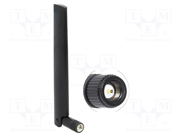 Antenna; GSM,LTE,UMTS,inner; black; SMA; screw-in; male; 50Ω; 3dBi