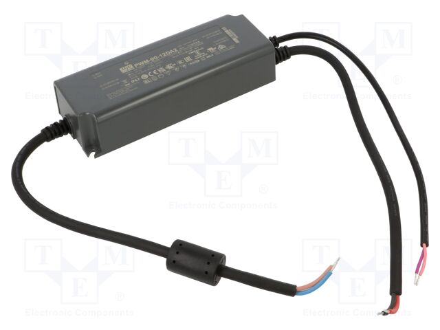 Power supply: switched-mode; for LED strips; 90W; 12VDC; 7.5A