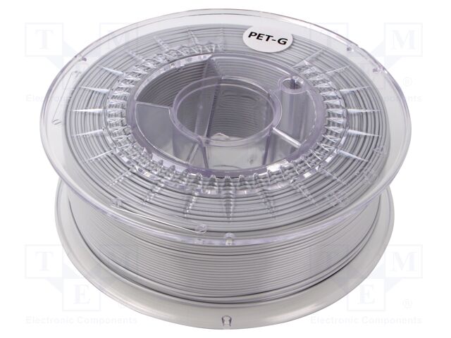 Filament: PET-G; Ø: 1.75mm; light grey; 220÷250°C; 1kg