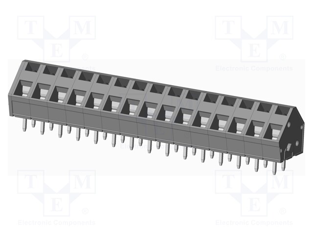 Connector: PCB terminal block; terminal; angled 45°; on PCBs