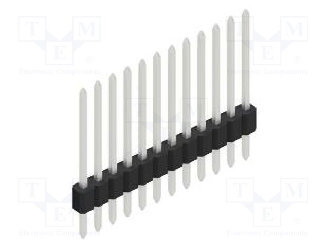 Connector: pin strips; pin header; male; PIN: 12; 1.27mm; THT; 1x12