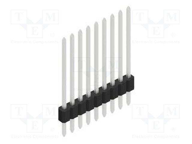 Connector: pin strips; pin header; male; PIN: 9; 1.27mm; THT; 1x9