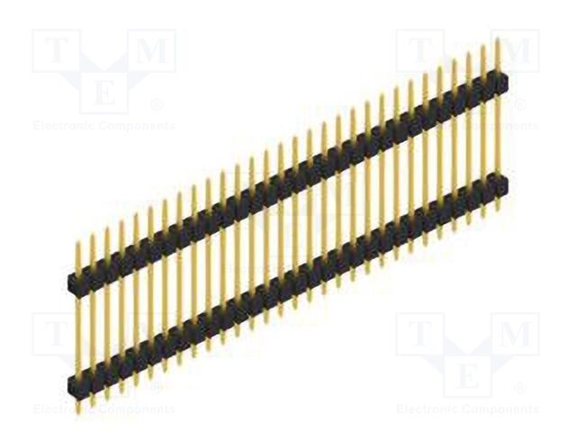 Connector: pin strips; pin header; male; PIN: 30; 2.54mm; THT; 1x30