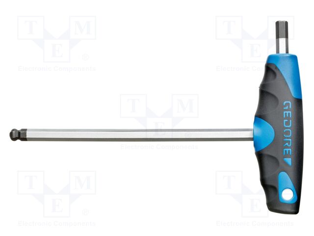 Screwdriver: standard; hex key,spherical; 8mm; Overall len: 210mm