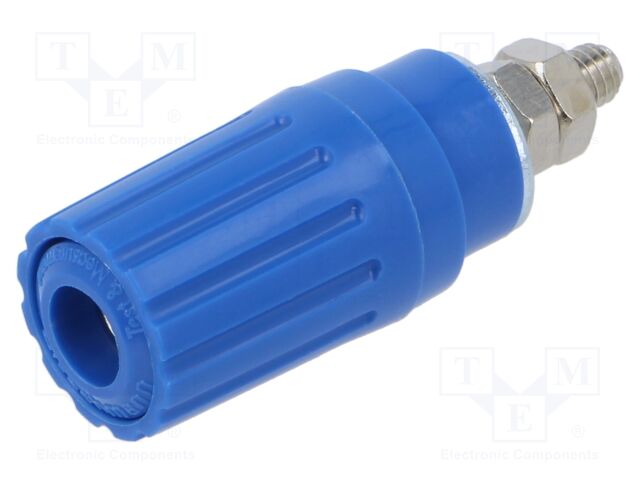 Connector: 4mm banana; socket; 25A; 30VAC; 60VDC; nickel plated; M4