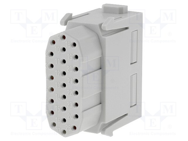 Connector: HAN; module; female; Han Modular High Density; PIN: 25