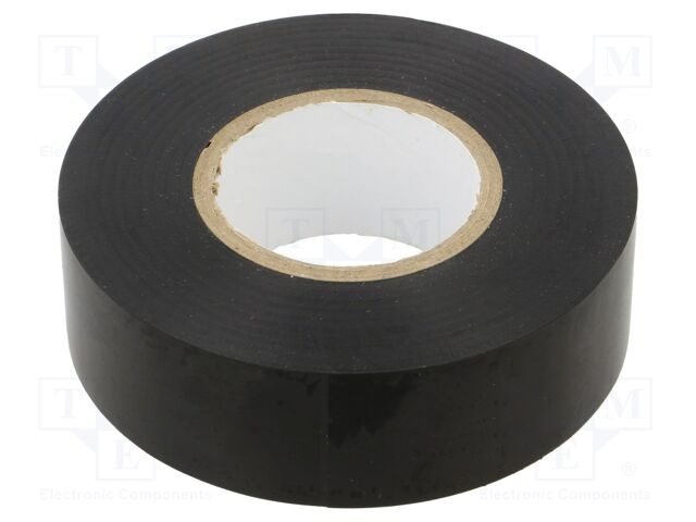 Tape: electrical insulating; W: 25mm; L: 20m; Thk: 0.19mm; black