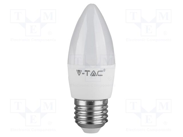LED lamp; white warm; E27; 220÷240VAC; 470lm; P: 4.5W; 200°; 3000K