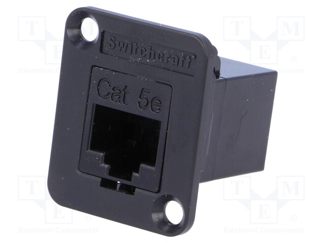 Coupler; EH; Cat: 5e; RJ45 socket,both sides; Holes pitch: 19x24mm