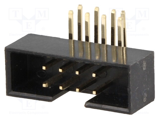 Socket; IDC; male; PIN: 8; angled 90°; THT; gold-plated; 2mm