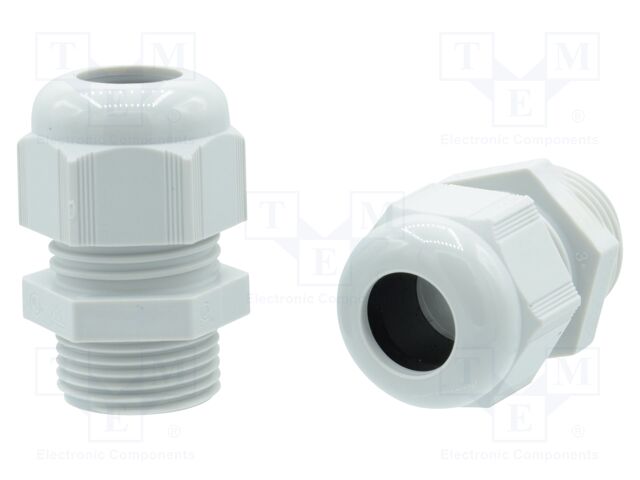 Cable gland; M25; polyamide; light grey