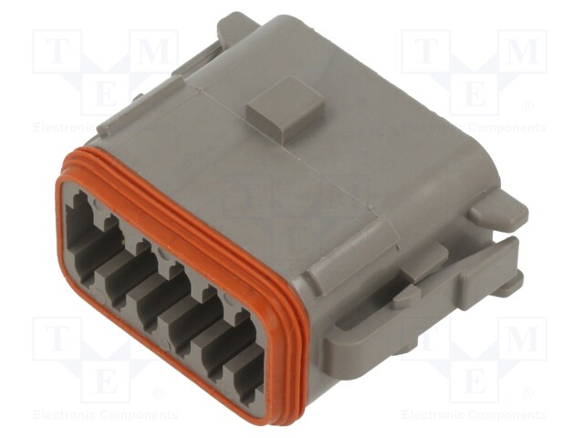 Connector: wire-wire; DT; plug; female; PIN: 12; IP68; Locking: latch