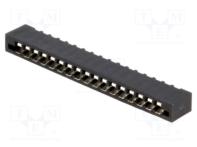 Connector: FFC (FPC); straight; PIN: 17; NON-ZIF; THT; tinned; 20mΩ
