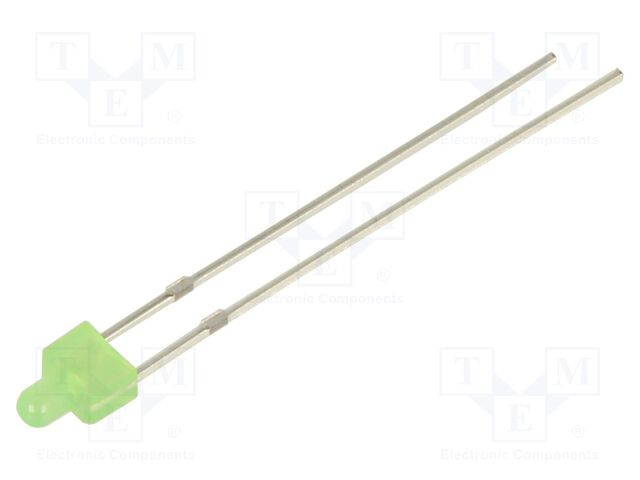 LED; yellow green; 2mm; 45÷68mcd; 120°; Front: flat; 2.9÷3.4VDC