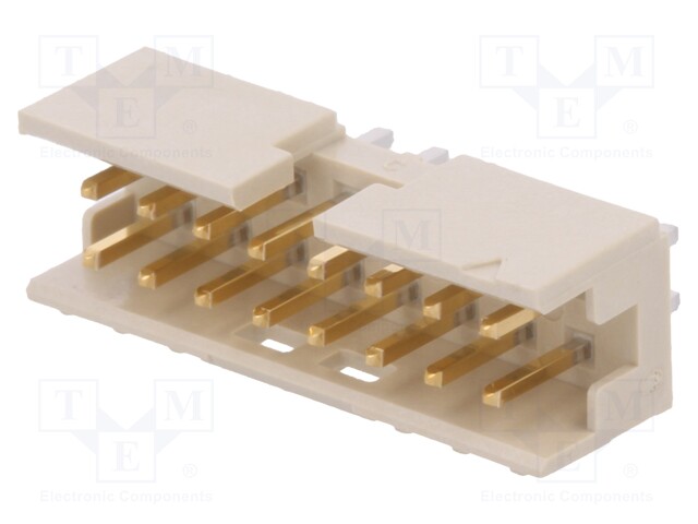 Socket; wire-board; male; Minitek; 2mm; PIN: 16; THT; on PCBs; 2A