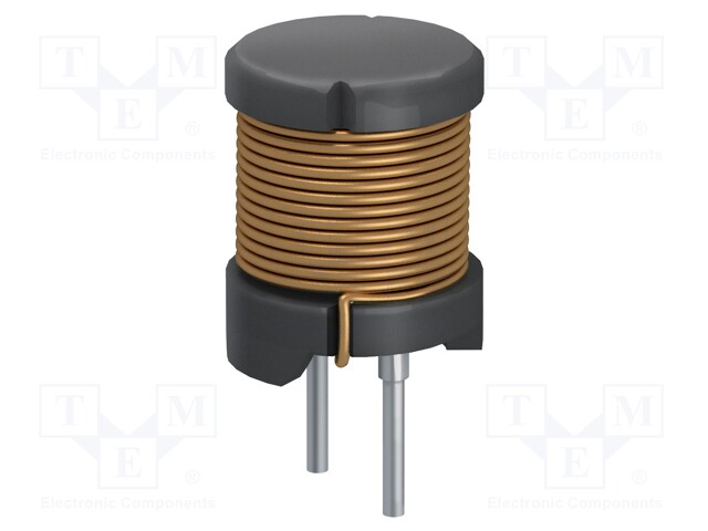 Inductor: wire; THT; 1800uH; 210mA; 3.3Ω; ±10%; Ø9.5x10.5mm; 1kHz