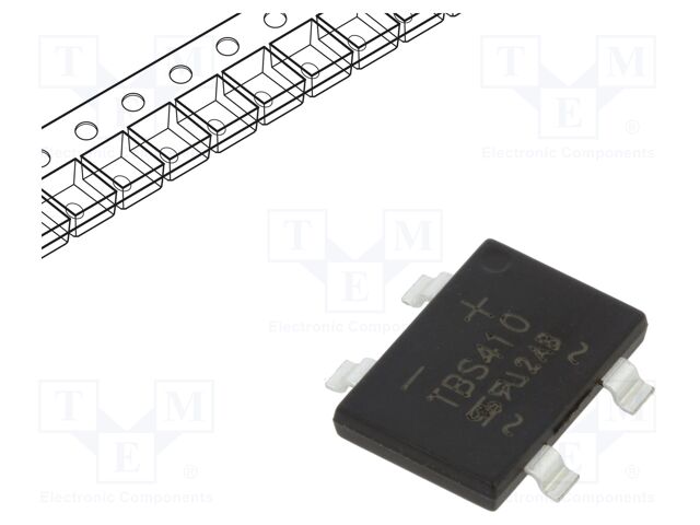 Bridge rectifier: single-phase; Urmax: 1kV; If: 4A; Ifsm: 110A; TBS