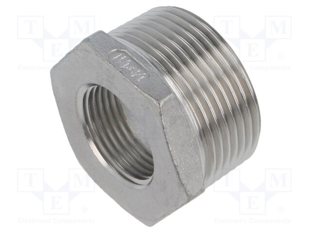 Male-female,reductive; max.10.5bar; 1.4408 stainless steel