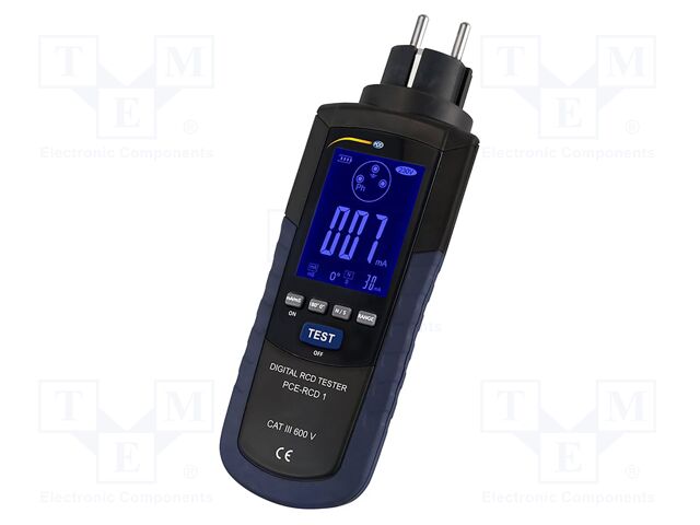 Tester: power socket; LCD; 50÷60Hz; 210÷240VAC; IP40