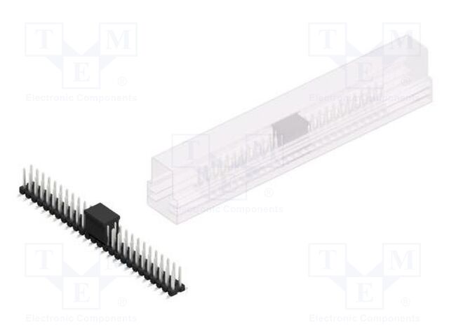 Connector: pin strips; pin header; male; PIN: 52; 2.54mm; SMT; 2x26