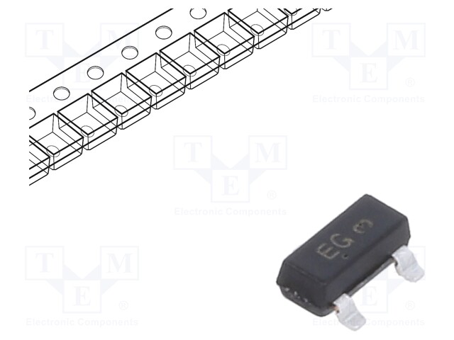 Transistor: NPN; bipolar; 45V; 800mA; 300mW; SOT23