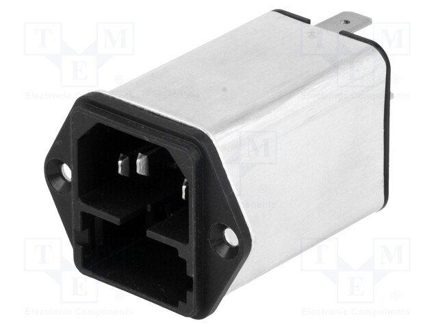 Connector: AC supply; socket; male; 1A; 250VAC; IEC 60320; 10mH