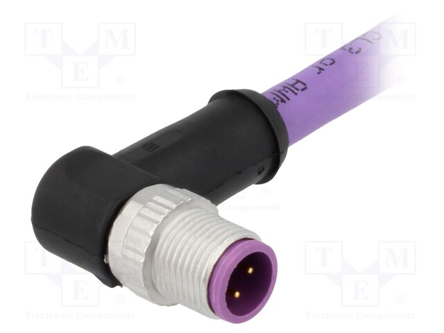 Plug; M12; PIN: 4; male; B code-Profibus; 0.5m; Insulation: PVC